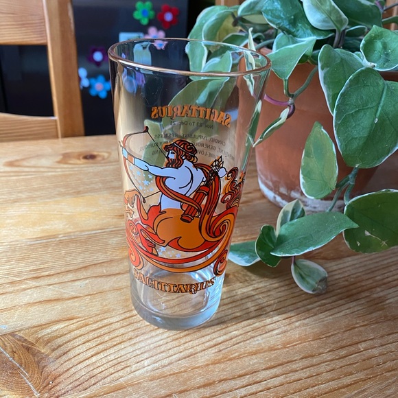 Vintage Zodiac Sagittarius Glass